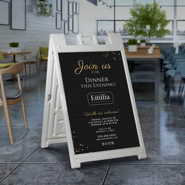A-Frame Signs: A-Frame Sign (Stand + 2 Signs)