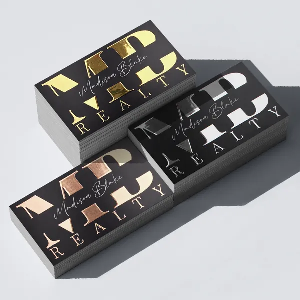 Specialty Business Cards: Gold or Silver Foil