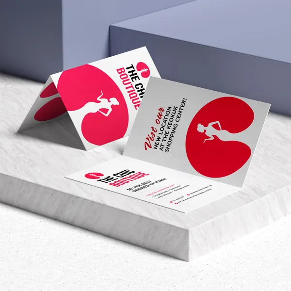 Folded Business Cards: 14pt Matte
