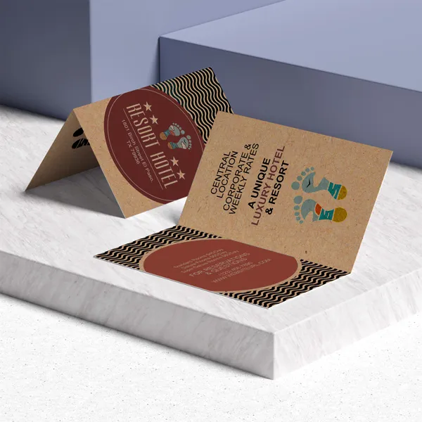 Folded Business Cards: 13pt Recycled (Uncoated)
